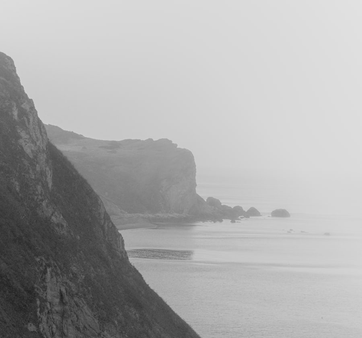 Cliffs and the water below